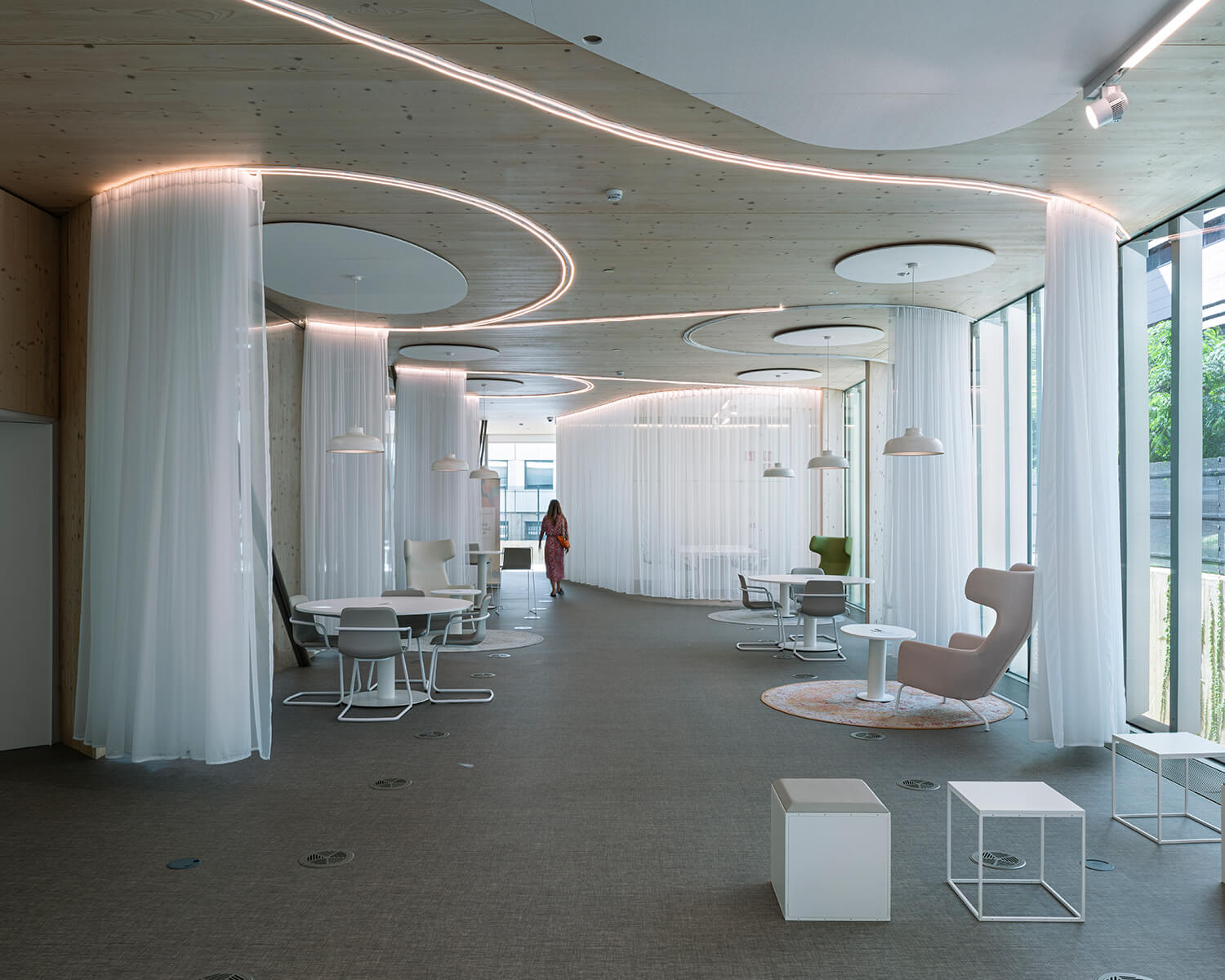 A glimpse of the interior of the Gabriel García Márquez Library.